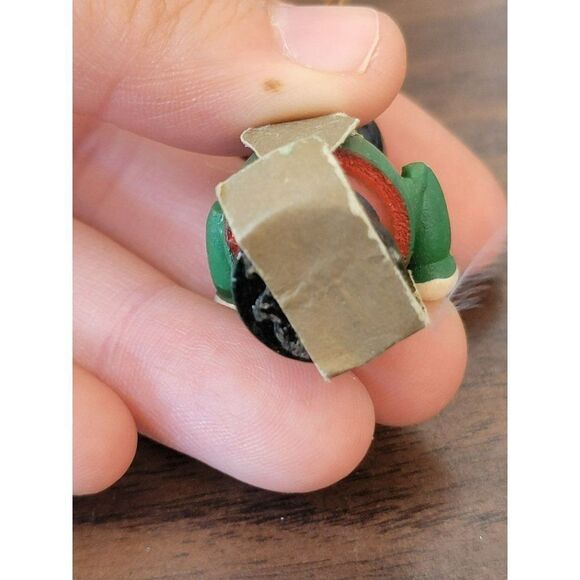 Mini vintage wooden sled kid green ornament Xmas decor - Picture 4 of 4